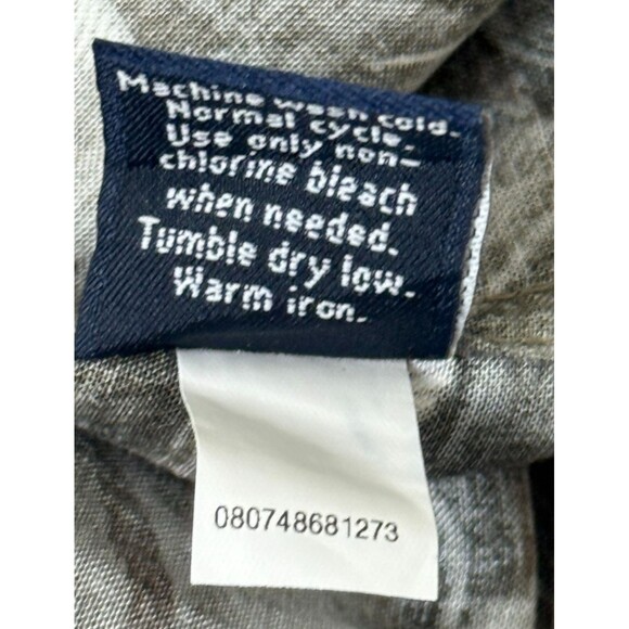 Vintage Hawaiian Shirt Croft & Barrow Palm Leaf Tiki Brown Rayon Aloha Y2K Large - Picture 8 of 8